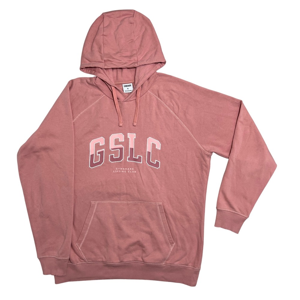 Gymshark XL‎ Pink Gslc Lifting Club Hoodie Pullover Sweatshirt